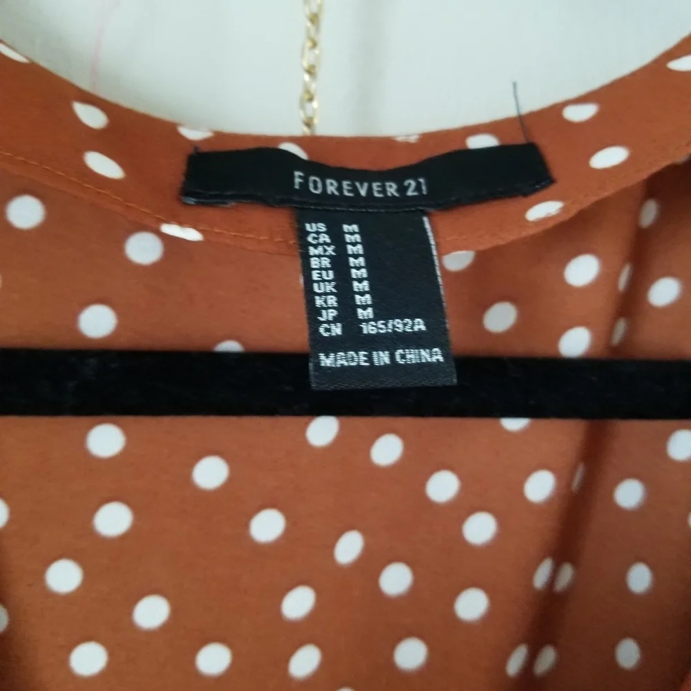Forever 21 Polka Dot Blouse - Picture 5 of 6